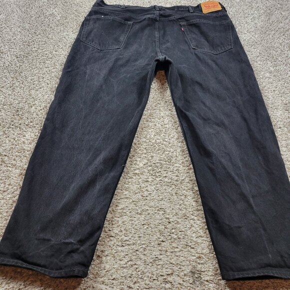 Levi's 550 Jeans Mens 46x30 Black Relaxed Denim Fade - Picture 4 of 6